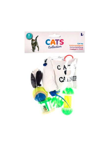 Παιχνίδια γάτας πράσινα σετ 8 τεμαχίων