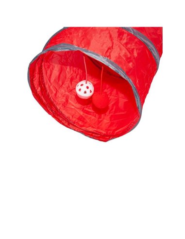 Παιχνίδι γάτας τούνελ κόκκινο Ø24,5x48εκ