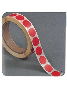 Ετικέτες αυτοκ.στρόγγυλες Ø20mm κόκκινες ρολλό 1000τεμ