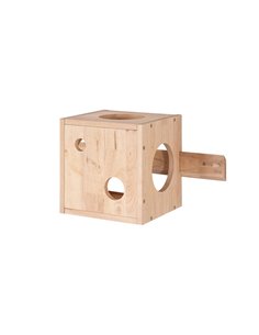 Σπιτάκι γάτας Nextdeco Natural μασίφ ξύλο Υ30x60x27εκ.