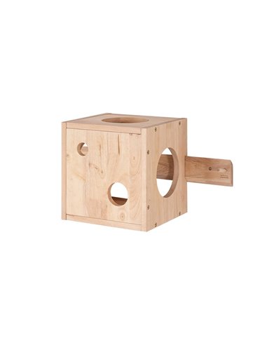 Σπιτάκι γάτας Nextdeco Natural μασίφ ξύλο Υ30x60x27εκ.