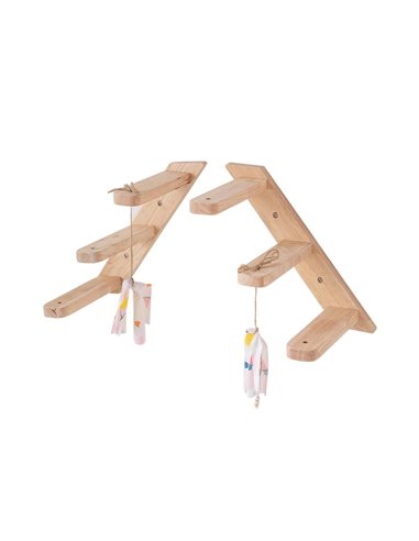 Σκάλα αναρρίχησης γάτας Nextdeco Natural μασίφ ξύλο Υ24x29,5x22εκ.