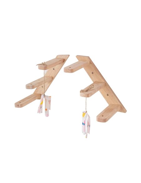 Σκάλα αναρρίχησης γάτας Nextdeco Natural μασίφ ξύλο Υ24x29,5x22εκ.