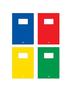 Next τετράδιο καρφίτσα "School" 17x25εκ., κοκτέηλ 4 χρώματα, 40φ.