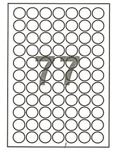 Fleks ετικέτ. αυτοκόλ. λευκές Ø25mm 77/φ 100φ Α4