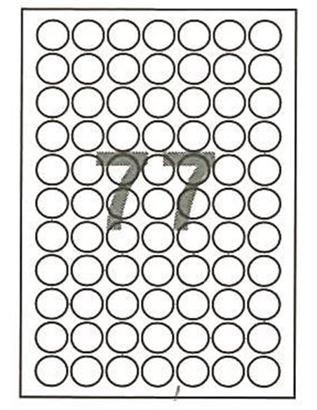 Fleks ετικέτ. αυτοκόλ. λευκές Ø25mm 77/φ 100φ Α4