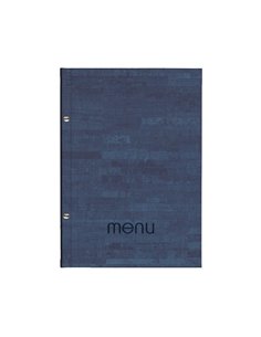Next μενού εστιατορίου PU cork μπλε με 10 ζελατίνες και βίδες 24x32εκ. Δυνατότητα εκτύπωσης