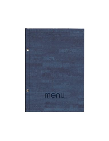 Next μενού εστιατορίου PU cork μπλε με 10 ζελατίνες και βίδες 24x32εκ. Δυνατότητα εκτύπωσης