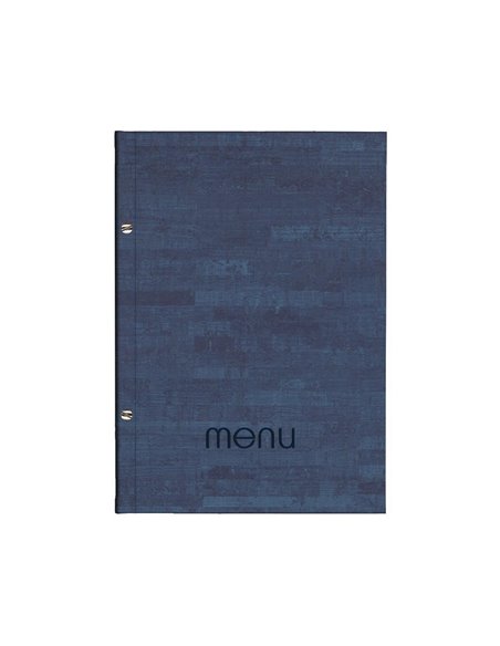 Next μενού εστιατορίου PU cork μπλε με 10 ζελατίνες και βίδες 24x32εκ. Δυνατότητα εκτύπωσης
