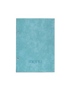 Next μενού εστιατορίου PU bali γαλάζιο με 10 ζελατίνες και βίδες 24x32εκ. Δυνατότητα εκτύπωσης