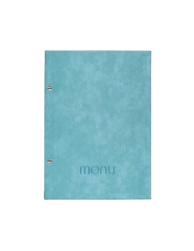 Next μενού εστιατορίου PU bali γαλάζιο με 10 ζελατίνες και βίδες 24x32εκ. Δυνατότητα εκτύπωσης