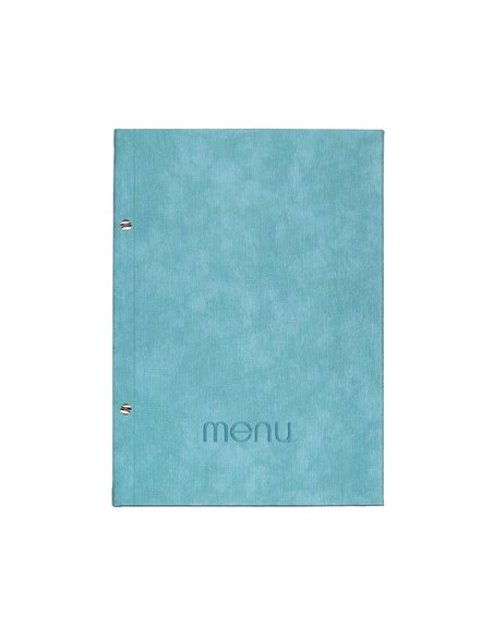 Next μενού εστιατορίου PU bali γαλάζιο με 10 ζελατίνες και βίδες 24x32εκ. Δυνατότητα εκτύπωσης