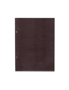 Next μενού εστιατορίου μπορντώ πυρογραφικό με 10 ζελατίνες και βίδες 24x32εκ. Δυνατότητα εκτύπωσης