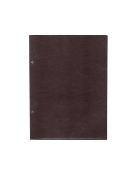 Next μενού εστιατορίου μπορντώ πυρογραφικό με 10 ζελατίνες και βίδες 24x32εκ. Δυνατότητα εκτύπωσης