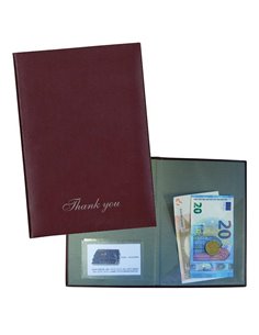 Next θήκη για λογαριασμό μπορντώ δερματίνη basic 14,5x21εκ. Δυνατότητα εκτύπωσης