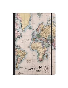 Next trends world map II τετράδιο flexi λάστιχο 21x29εκ. 2θεμ. 80φ.
