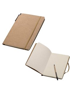 Σημειωματάριο eco με λάστιχο και στυλό Y21x14,8x1,1εκ.