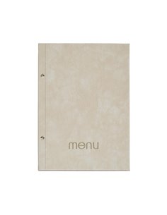 Next μενού εστιατορίου PU bali μπεζ με 10 ζελατίνες και βίδες 24x32εκ. Δυνατότητα εκτύπωσης