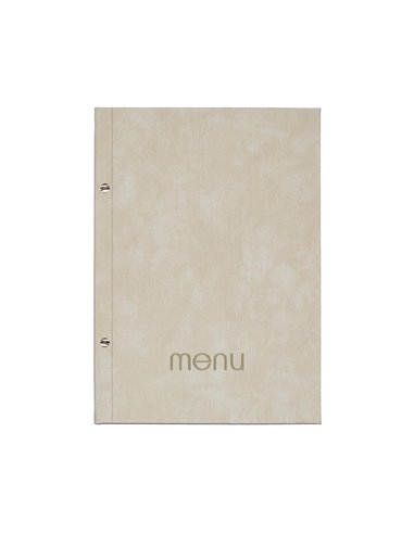 Next μενού εστιατορίου PU bali μπεζ με 10 ζελατίνες και βίδες 24x32εκ. Δυνατότητα εκτύπωσης