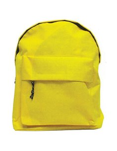 Τσάντα πλάτης κίτρινη με 1 θήκη 42x32x16εκ.