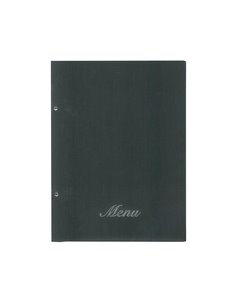 Next μενού εστιατορίου fabric μαύρο με 10 ζελατίνες και βίδες 24x32εκ. Δυνατότητα εκτύπωσης