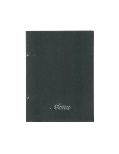 Next μενού εστιατορίου fabric μαύρο με 10 ζελατίνες και βίδες 24x32εκ. Δυνατότητα εκτύπωσης