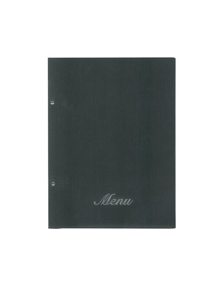 Next μενού εστιατορίου fabric μαύρο με 10 ζελατίνες και βίδες 24x32εκ. Δυνατότητα εκτύπωσης
