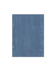 Next μενού εστιατορίου wood γαλάζιο με 10 ζελατίνες και βίδες 24x32εκ. Δυνατότητα εκτύπωσης