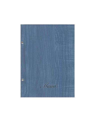 Next μενού εστιατορίου wood γαλάζιο με 10 ζελατίνες και βίδες 24x32εκ. Δυνατότητα εκτύπωσης