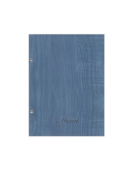 Next μενού εστιατορίου wood γαλάζιο με 10 ζελατίνες και βίδες 24x32εκ. Δυνατότητα εκτύπωσης