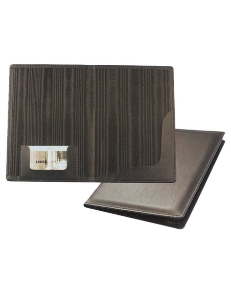 Θήκη για λογαρ.εστιατορίου μαύρη γνήσιο δέρμα 14,5x21εκ