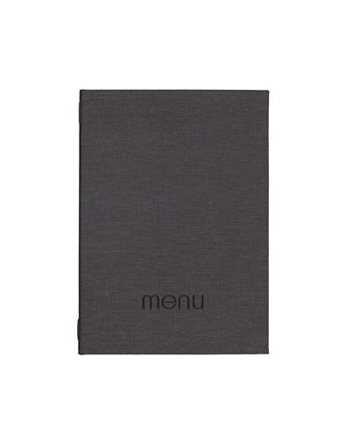 Next μενού εστιατορίου PU nomads σκούρο γκρ ιμε κρυφό λάστιχο 23x32εκ. Δυνατότητα εκτύπωσης