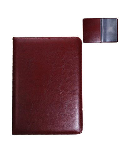 Μενού εστιατορίου PU μπορντώ Υ26x18,5εκ.