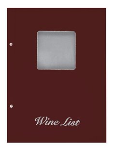 Next wine list με παράθυρο basic μπορντώ 23,5x32εκ.