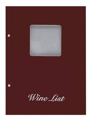 Next wine list με παράθυρο basic μπορντώ 23,5x32εκ.
