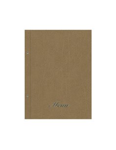 Next μενού εστιατορίου old leather καφέ ανοιχτό με 10 ζελατίνες και βίδες 24x32εκ. Δυνατότητα εκτύπωσης