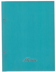 Next μενού εστιατορίου fabric γαλάζιο 24x32εκ. με 10 ζελατίνες και βίδες. Δυνατότητα εκτύπωσης