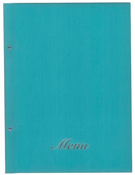 Next μενού εστιατορίου fabric γαλάζιο 24x32εκ. με 10 ζελατίνες και βίδες. Δυνατότητα εκτύπωσης