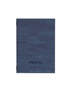 Next μενού εστιατορίου PU cork μπλε με κρυφό λάστιχο 23x32εκ. Δυνατότητα εκτύπωσης