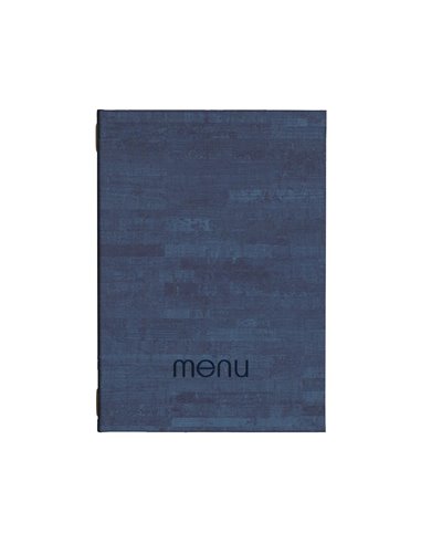 Next μενού εστιατορίου PU cork μπλε με κρυφό λάστιχο 23x32εκ. Δυνατότητα εκτύπωσης