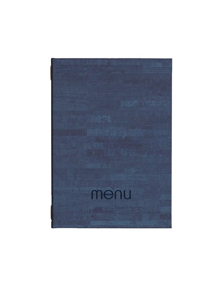 Next μενού εστιατορίου PU cork μπλε με κρυφό λάστιχο 23x32εκ. Δυνατότητα εκτύπωσης