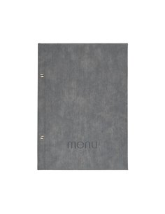 Next μενού εστιατορίου PU bali γκρι με 10 ζελατίνες και βίδες 24x32εκ. Δυνατότητα εκτύπωσης