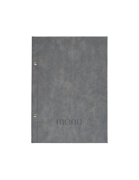 Next μενού εστιατορίου PU bali γκρι με 10 ζελατίνες και βίδες 24x32εκ. Δυνατότητα εκτύπωσης