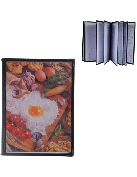 Μενού εστιατορίου μαύρο 16 σελίδες 29.7x21εκ.