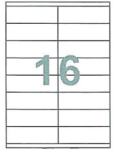 Fleks ετικέτ. αυτοκόλ. λευκές 105x37mm 16/φ 100φ Α4