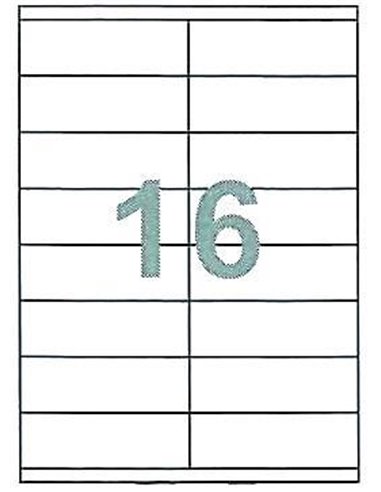 Fleks ετικέτ. αυτοκόλ. λευκές 105x37mm 16/φ 100φ Α4