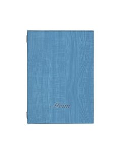 Next μενού εστιατορίου wood γαλαζιο 23x32εκ. με κρυφό λάστιχο