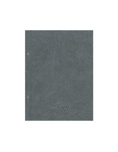 Next μενού εστιατορίου old leather γκρι με 10 ζελατίνες και βίδες 24x32εκ. Δυνατότητα εκτύπωσης