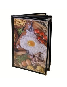 Μενού εστιατορίου μαύρο 8 σελίδες 14x21εκ