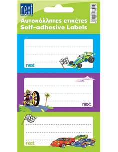 Next 30 ετικέτες τετραδίων "Rally" 8,5x4εκ., αυτοκόλλητες